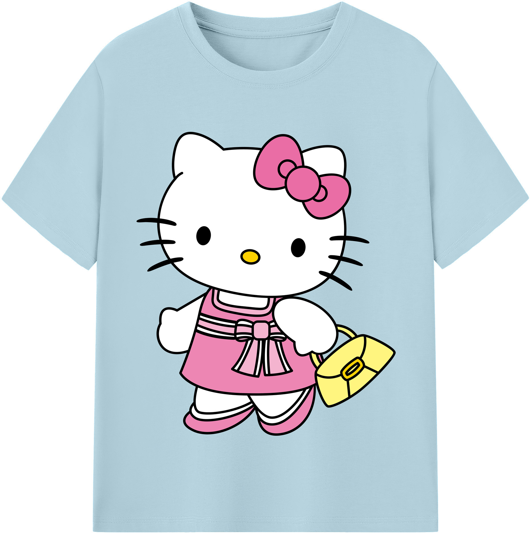 （画像用） Hello Kitty ハローキティ 綿100％半袖Tシャツ（フロントプリント）